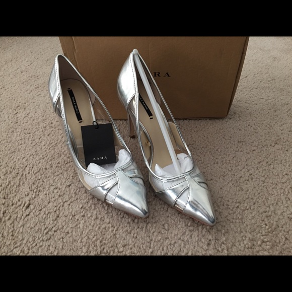 ZARA SILVER HEELS - Picture 7 of 7